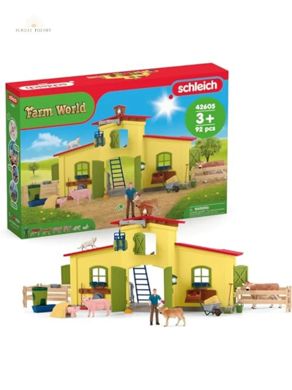 64pc Modular Farm Playset with Animals & Accessories